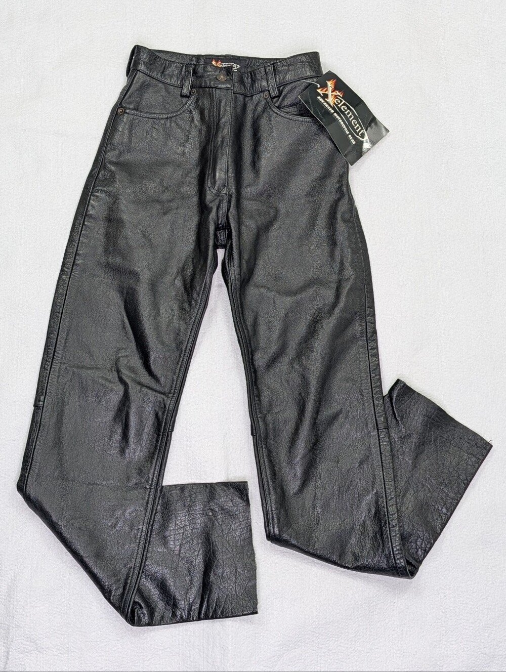 NWT Xelement Leather Pants Womens Size 4 Motorcycle Gear Biker Moto Black New